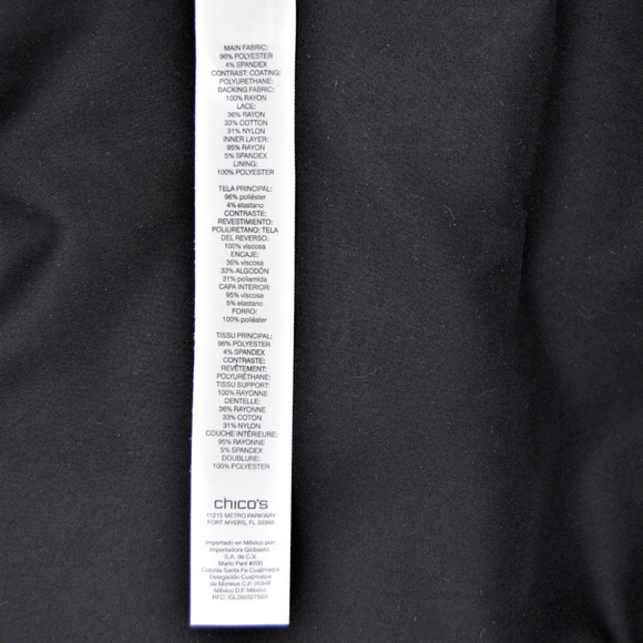 Chico’s Pieced Ponte Lace-Mix Faux Leather Jacket - Picture 7 of 7